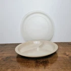 Vintage Anchor Hocking Microware Divided Plate W/lid Beige PM486-T1 9.5" Usa Used. Price: $24.99.