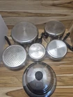 Vintage Revere 9 Pc Stainless Steel Cookware Set 1.5 3 4.5 Qt & Steamer Used. Price: $99.99.
