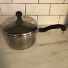 Farberware 18/10 Stainless Steel Impact Bonded Even Heat 2 Qt. 1.9L Pot With Lid Used. Price: $39.99.