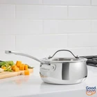 Cuisinart 1.5QT Pure Clad Triple Ply Stainless Steel Sauce Pan With Cover New. Price: $39.99.