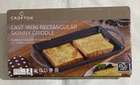 Crofton Cast Iron Rectangular Skinny Griddle 12.5" X 8" Black/gray Porcelain New. Price: $19.92.