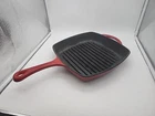 Cooks Cast-iron Square Grill Pan Griddle Skillet Tray Frying Cooking Camping Used. Price: $44.99.