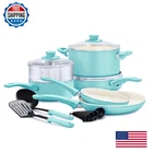 Greenlife Soft Grip Healthy Ceramic Nonstick 12 Piece Cookware Pots And Pans New. Price: $128.72.