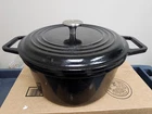 Misen Black Enameled Cast Iron Dutch Oven 11X5.5 Inches 6.4 Quarts With Lid Used. Price: $65.00.