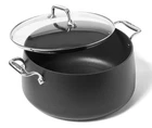 All-clad HA1 Expert Nonstick 8-QT Black Stockpot & Lid Stainless Steel 15" New. Price: $146.00.