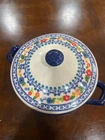 The Pioneer Woman Mini Casserole Dish Cobalt Blue Pot With Floral Lid Dip Sauce New. Price: $17.10.