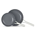 Ceramic Nonstick 8" And 10" Frying Pan Combo Set, Silver New. Price: $96.82.