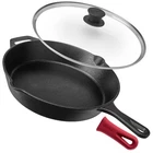 Cuisinel Cast Iron Skillet Lid 12" Frying Pan Glass Cover Silicone C12612-G New. Price: $47.94.