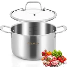 Delarlo Tri-ply Stainless Steel Pot, 5 Quart With Lid, All Sto... New. Price: $70.27.