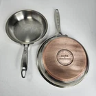 Cooks By Jc Penney Stainless Steel Cookware Fry Pan Set 3 Ply 18-8 Copper Bottom Used. Price: $56.99.
