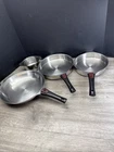 Triplinox 4 Piece Pots Pans Removable Handles 18/10 Stainless Steel France Used. Price: $117.55.