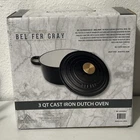 Bel Fer Gray By Dwellsix Enameled Cast Iron 3 Qt Dutch Oven Kit Hen Heavy-duty New. Price: $20.00.