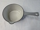 Pampered Chef Enameled Cast Iron Milk Small Pot Saucepan Gray Quart 100630 Used. Price: $49.94.