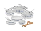 The Pioneer Woman 12-PIECE Classic Ceramic Cookware Set, Agatha Blue Sold Out New. Price: $200.00.