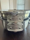 Calphalon Premier Stainless Steel Space Saving 3 Pc Set 8 Skillet 2.5 Qt Pan Used. Price: $69.99.