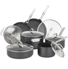 Viking 12 Piece Hard Anodized Nonstick Cookware Set Induction Capable Glass Lids New. Price: $600.00.