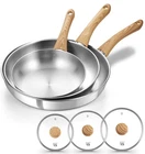 Koch Systeme Cs Stainless Steel Frying Pan Set With Lid, 8" & 10" 12" Stain... New. Price: $72.30.