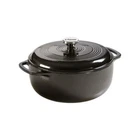 Lodge Dutch Oven Round Enamel Cast Iron Black Broiler Safe Built-in Handle 6 Qt. New. Price: $114.89.