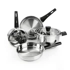 Meythway Stainless Steel Pots And Pans Set Non Toxic, 6PCS 6-PIECE, Silver New. Price: $69.59.