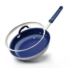 Nutrichef 12" Large Fry Pan W/ Lid Non-stick Ceramic Coating 2.5MM Aluminum New. Price: $56.99.