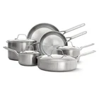 Calphalon Stainless Steel 10 Piece Tri-ply Cookware Set Induction Oven Safe New. Price: $299.69.