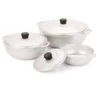 Imusa 1.5/2.5/5.2QT Cast Aluminum Caldero 3PC Set - 18/22/28CM New. Price: $36.91.