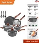 Ultra Granite Pots And Pans Set 11 Piece Die-cast Cookware Gas/induction New. Price: $82.76.