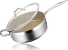 Ceramic Non-stick Saut Pan, Induction Stainless Steel 5.5-QT Deep Sk New. Price: $75.99.