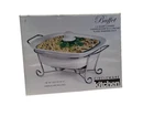 Circleware Kitchen Buffet 1.5 Quart Covered Casserole Dish W/ Warming Rack Nib New. Price: $25.00.