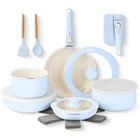 Gotham Steel 18 Pc Nonstick Ceramic Cookware Set - Cream New. Price: $180.99.