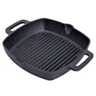 Bruntmor 10 Inch Square Cast Iron Grill Pan Steak Pre Seasoned ... Fast Ship New. Price: $45.99.