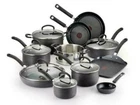 Tefal 2100093984 17 Piece Hard Anodized Cookware Set - Black New. Price: $190.00.