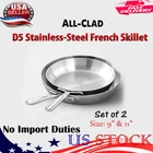 All Clad D5 Stainless Steel French Skillet Set Of 2 Premium Fry Pan Cookware New. Price: $259.95.