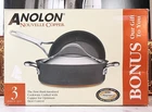 Analon Nouvelle Copper Set Anodized - Nonstick 10" Skillet 3 Qt Sauteuse Lid Nib New. Price: $129.99.