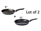 Lot Of 2 Ikea Kavalkad Frying Pan 9" And 11" Teflon Non Stick Coating Black New. Price: $13.27.