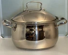 Belgique Tools Of The Trade Stainless Copper Bottom Saute Pan 4 Qt. Vented Lid Used. Price: $40.00.