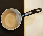 Starfrit The Rock Open Sauce Pan 1.5 Qt Ovenproof Non-stick Sand Bakelite Handle Used. Price: $19.91.