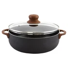 Imusa 4.4QT Black Stone Aluminum Speckled Nonstick Caldero With Glass Lid & Wood New. Price: $22.97.