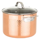 Viking Cookware Hammered Copper 8 Qt Stock Pot W/ Lid 3-PLY Stainless Interior New. Price: $149.99.