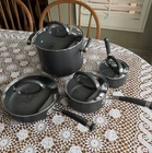 Circulon Cookware Set - 1 & 2 Qt Saucepans, 3 Saut Pan, 8 Stockpot W/lids New. Price: $110.00.