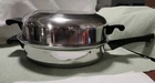 Amway Queen Multi-ply 18/8 Stainless Skillet Fry Pan W/dome Lid, Double Handle. Used. Price: $54.00.