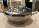Calphalon Stainless Stell Steamer / Strainer Insert Colander With Glass Lid Used. Price: $44.99.
