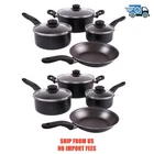 (2 Pack) Mainstays 7 Piece Non Stick Aluminium, Pots And Pans Cookware Set, Bla New. Price: $29.31.
