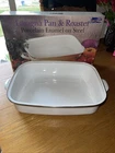 Vintage Bali Handled Lasagna Pan Roaster White Porcelain Enamel Steel 16 X12 New. Price: $44.99.