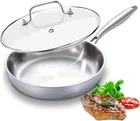 Delarlo Kitchen Whole Body Tri-ply Steel Frying Pan, 12 Inch,stainless New. Price: $68.36.