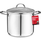 Stainless Steel Stockpot With Tempered Glass Lid 20 Quart, Durable 18/0 Stain... New. Price: $101.49.