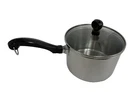 2 Qt Farberware Impact Bonded Stainless-steel Pot Pan With Glass Lid Even Heat Used. Price: $19.97.