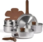 Carote 13PCS Tri-ply Stainless Steel Cookware Set With Detachable Handle, Pots New. Price: $85.60.