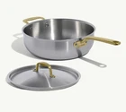 Made Stainless Clad 5 Qt Steel Saucier, Ind/ele/gas W/ Lid New. Price: $140.00.