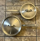 Cookware Stainless Clad Saucier Pan Pot 2QT & 3 Made-in Italy Usa Used. Price: $189.99.